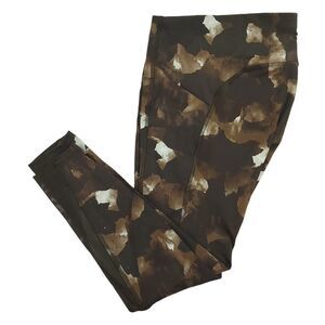 All In Motion Women's Athletic Leggings Size Medium Camo Gym Yoga Running Green